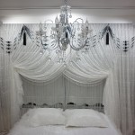 beyaz yatak odasi perde modelleri